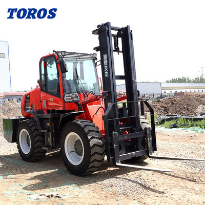 جودة  Enclosed Cab Rough Terrain Forklift Outdoor 5000 Lb All Terrain Forklift مصنع