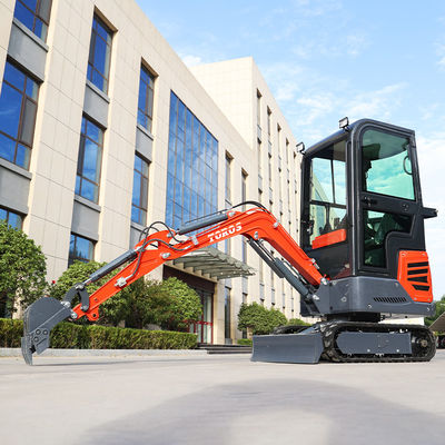 High Efficiency Red Mini Hydraulic Excavator For Farmland CE Certified