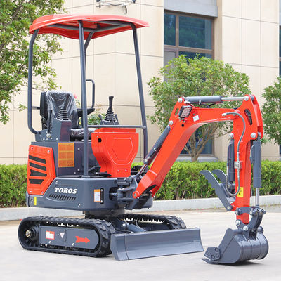 High Efficiency Red Mini Hydraulic Excavator For Farmland CE Certified
